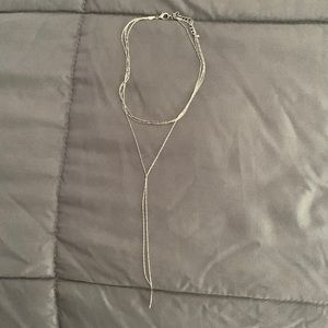 Silver layered necklace